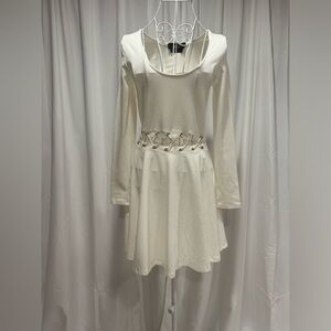 Nasty Gal Skater Dress With Waist Cut-Out